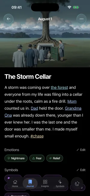 Lunar Log screenshot: A recurring dream
