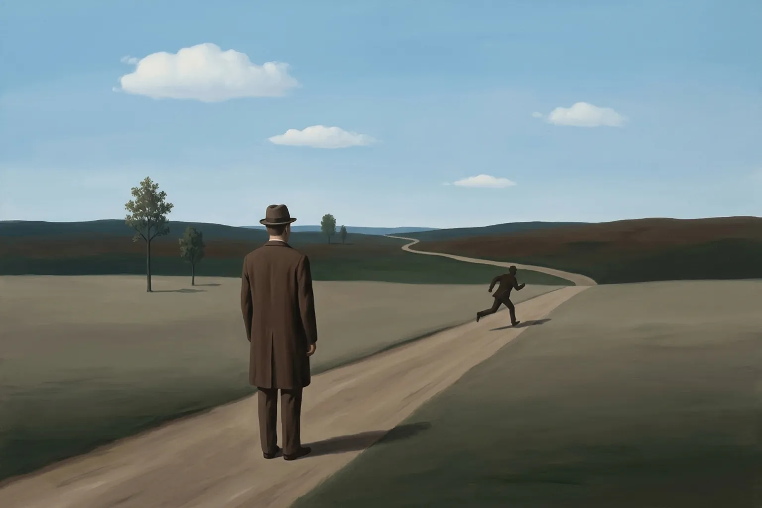 A surrealist painted emblem of excitement as it appears in dreams.