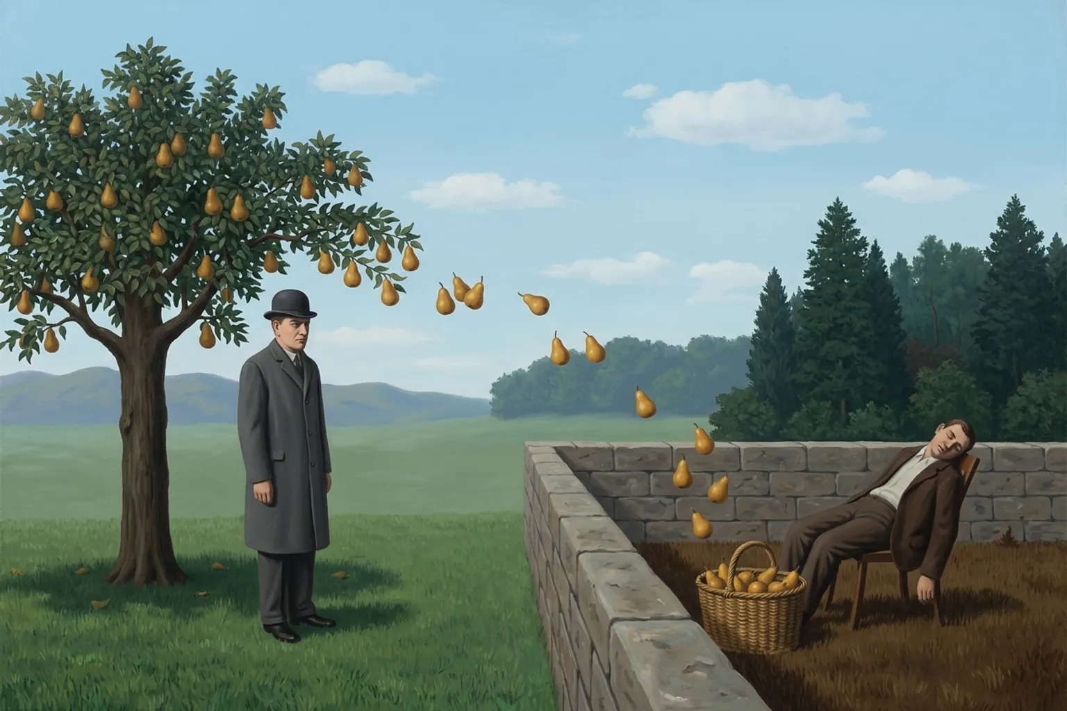 A surrealist painted emblem of jealousy as it appears in dreams.