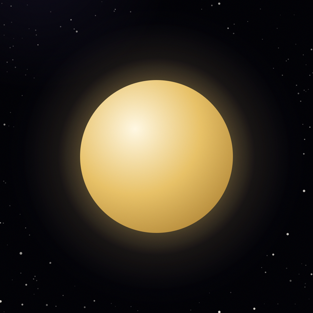 The Lunar Log gold moon mark on a dark night sky